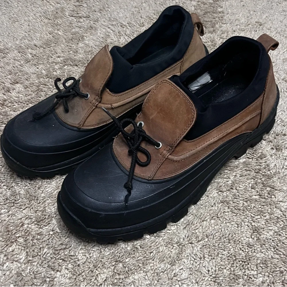 Lands End Duck Boot Shoes Rubber Leather Waterproof Men’s Size 13